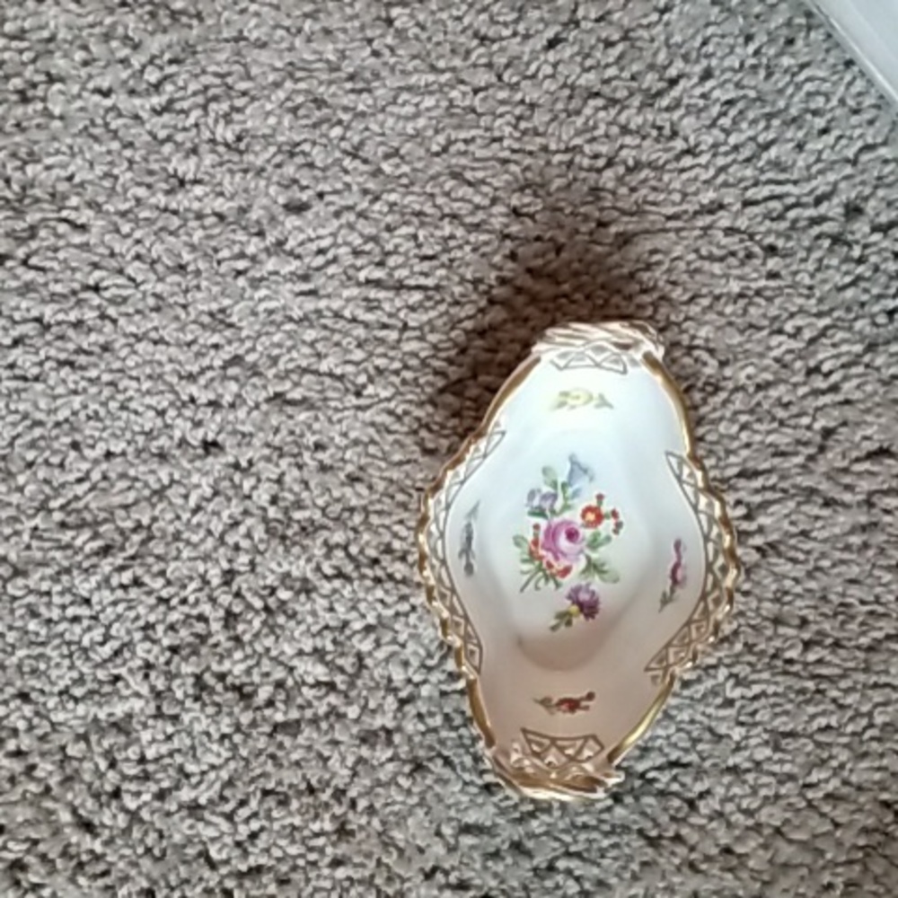Dresden floral trinket basket